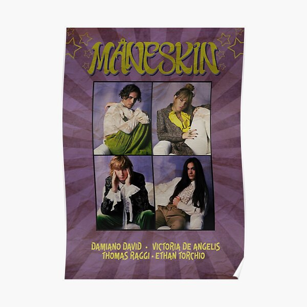 Maneskin purple Poster RB1408 product Offical Maneskin Merch