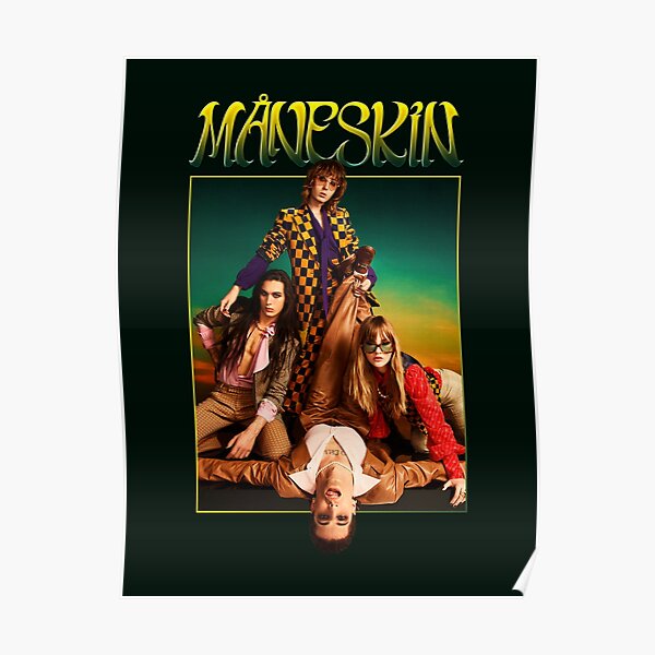 Maneskin rock band Maneskin winner Eurovision 2021 Poster RB1408 product Offical Maneskin Merch