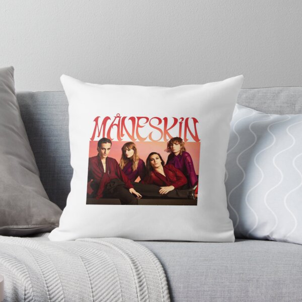 Maneskin Band Maneskin winner Eurovision 2021 Throw Pillow RB1408 product Offical Maneskin Merch
