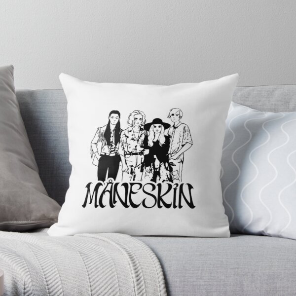 Maneskin rock band Maneskin Throw Pillow RB1408 product Offical Maneskin Merch