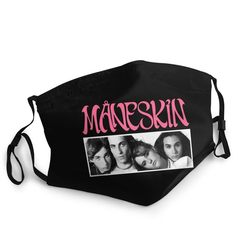 Maneskin Italy Band Rock Music Mask Reusable Victoria De Angelis Artwork Face Mask Protection Cover Men - Maneskin Shop