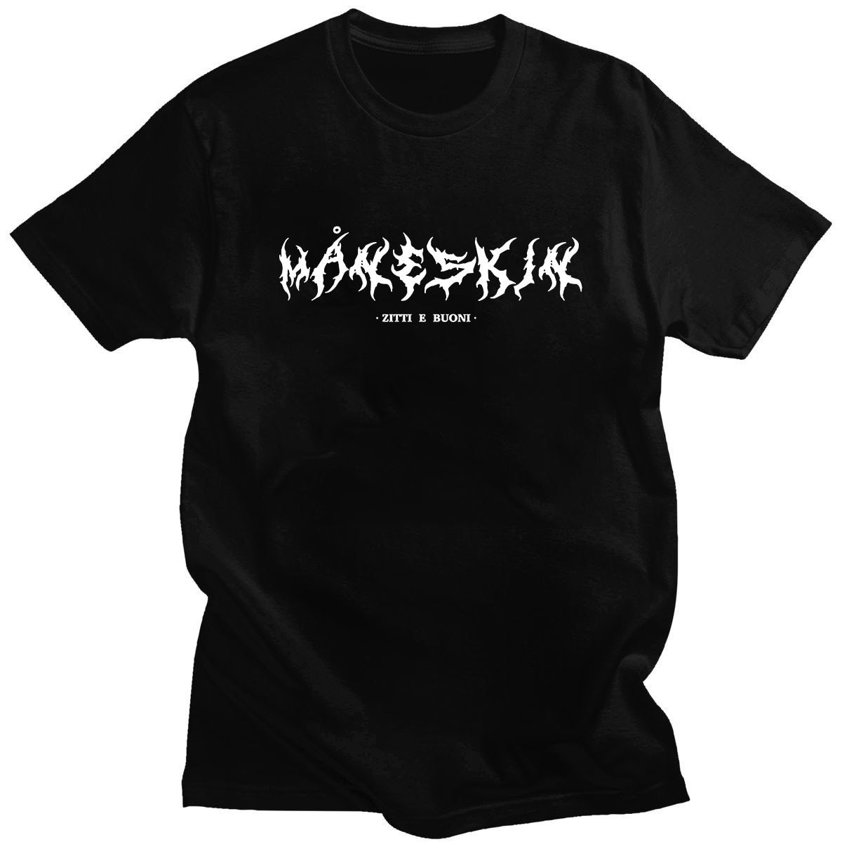 2021 Hot Sale Harajuku New Teeshirt Maneskin Men T Shirt Black Cotton Men Shirts Fashion T - Maneskin Shop