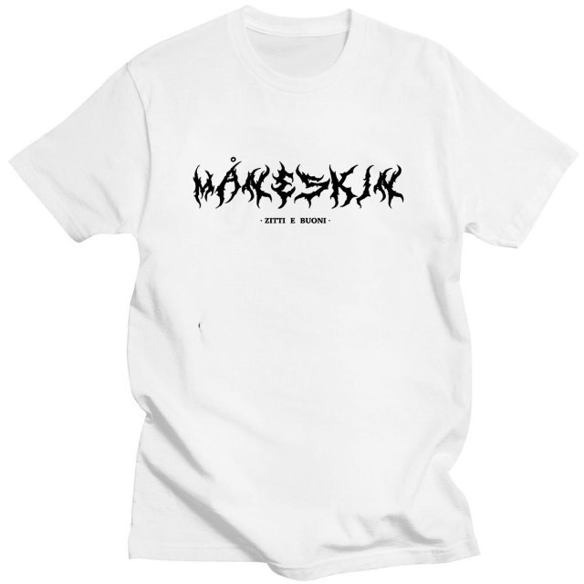 2021 Hot Sale Harajuku New Teeshirt Maneskin Men T Shirt Black Cotton Men Shirts Fashion - Maneskin Shop