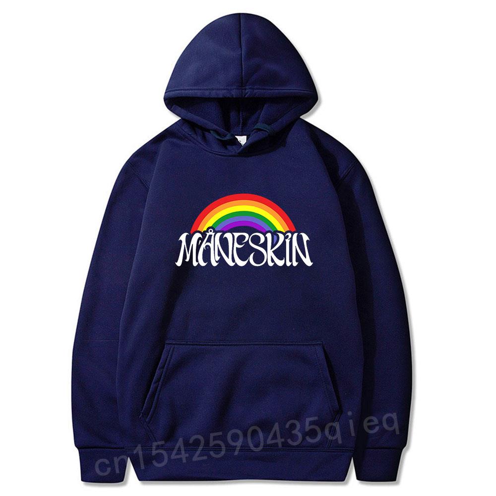 Maneskin Rainbow Print Hoodie Unisex Long Sleeve Pullover Women Men s Tracksuit Harajuku Streetwear Fashion Clothes 1 - Maneskin Shop