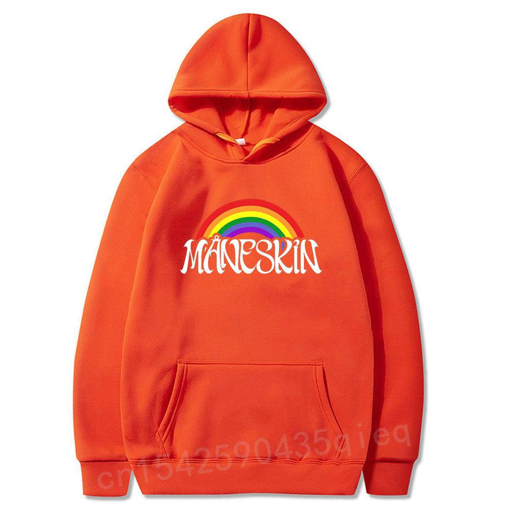 Maneskin Rainbow Print Hoodie Unisex Long Sleeve Pullover Women Men s Tracksuit Harajuku Streetwear Fashion Clothes 3 - Maneskin Shop