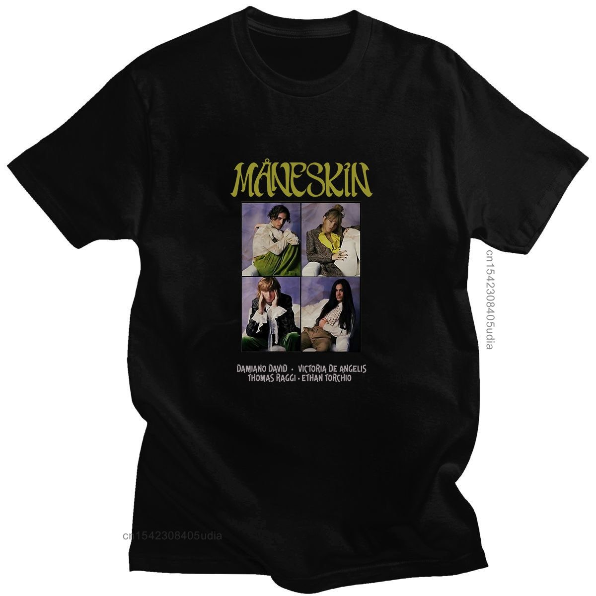 Hot Sale Tshirt Maneskin Round Neck T Shirt Hipster Men s Novelty Tshirts Manga Camisa Streetwear - Maneskin Shop