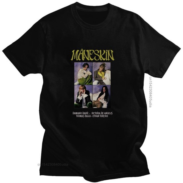 Hot Sale Tshirt Maneskin Round Neck T Shirt Hipster Men s Novelty Tshirts Manga Camisa - Maneskin Shop