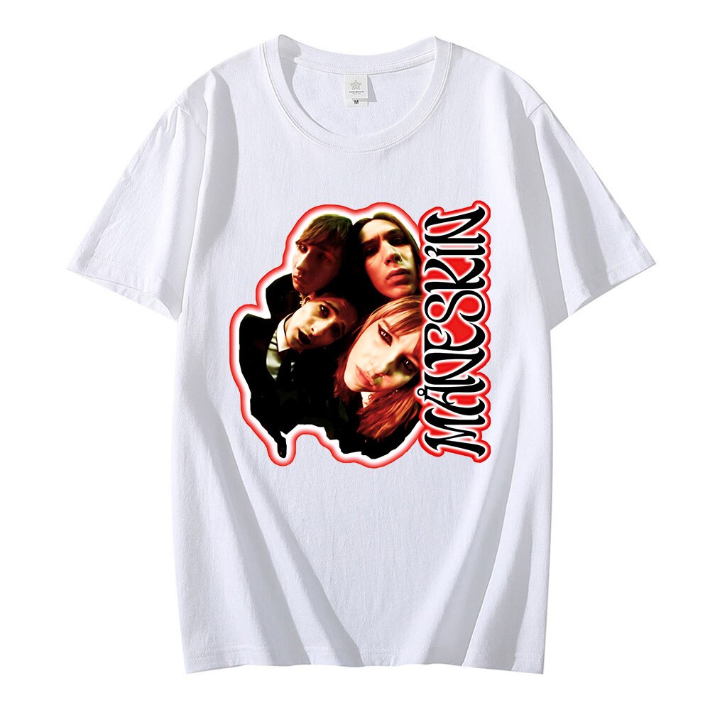 Italian Band Singer Maneskin T Shirt Men Women Fashion Cotton T shirts Tops d Tee Shirt 1 - Maneskin Shop