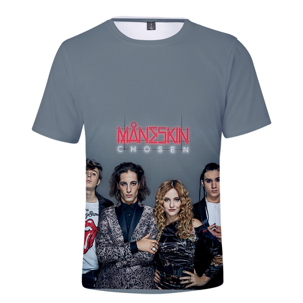 Maneskin 3D Print T Shirts Italian Rock Band Streetwear Men Women Fashion Oversized Short Sleeve T 1 - Maneskin Shop