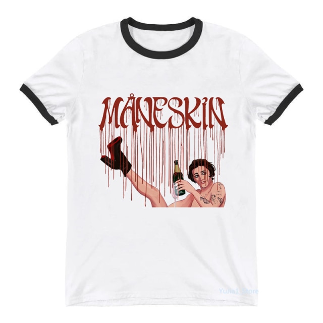 2022 Damiano David Maneskin Fan Art Star M NESKIN Graphic Print T Shirt Women Hip Hop 3.jpg 640x640 3 - Maneskin Shop