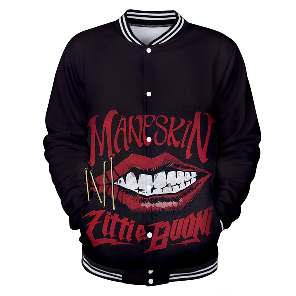 Men Boy Baseball jacket New honor Band Maneskin Varsity Jacket Men women Coats Personality Maneskin Jacket - Maneskin Shop