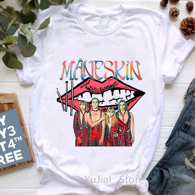 Funny Tshirt Women Clothe 2022 M Neskin Rock Band Maneskin Cartoon Print T Shirt Female Summer 25.jpg 640x640 25 - Maneskin Shop