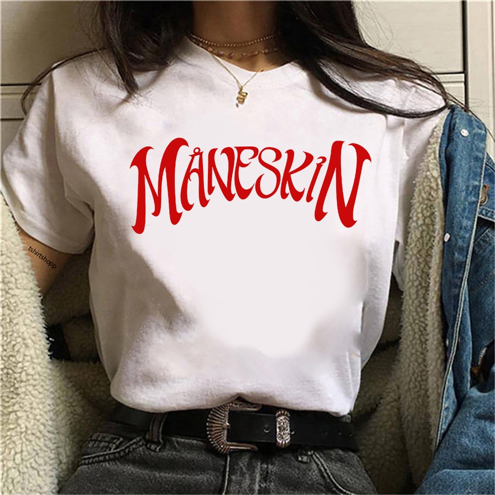 Maneskin T Shirt New Fashion Women M Neskin Hip Hop T Shirt Female Harajuku Zitti E 3 - Maneskin Shop