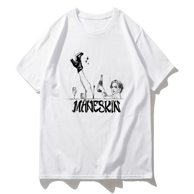 Maneskin T Shirt New Fashion Women M Neskin Hip Hop T Shirt Female Harajuku Zitti - Maneskin Shop