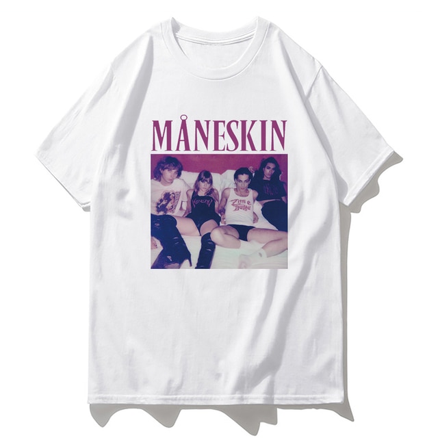 Maneskin T Shirt New Summer Fashion Women Men Casual O Neck Black T Shirts Male Harajuku 1.jpg 640x640 1 - Maneskin Shop