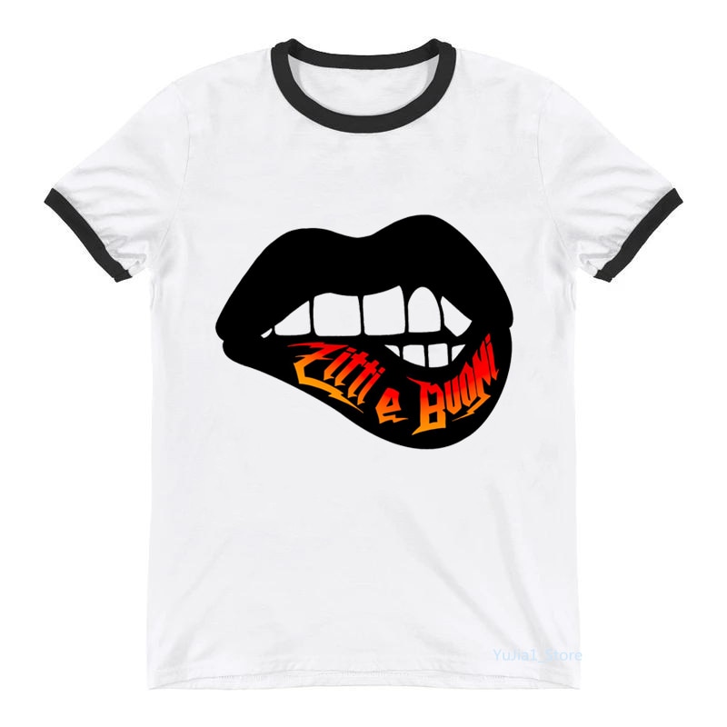 Sexy Zitti E Buoni Lips Graphic Print Tshirt Women Clothes 2022 M Neskin Rock Band Maneskin 1 - Maneskin Shop