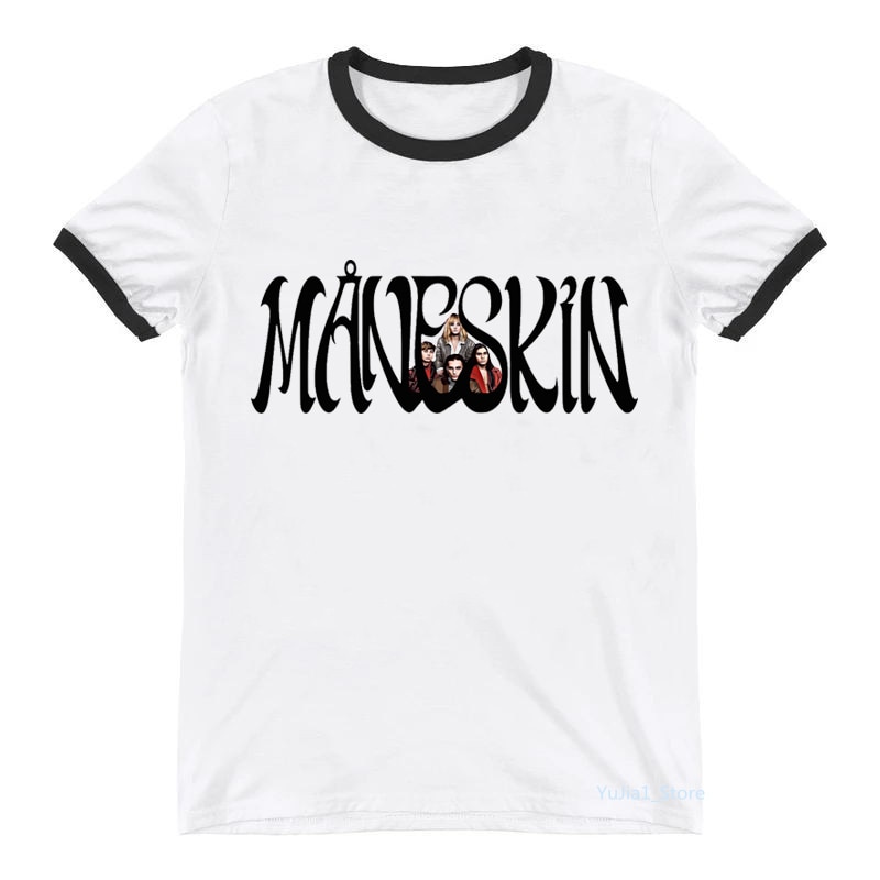 Sexy Zitti E Buoni Lips Graphic Print Tshirt Women Clothes 2022 M Neskin Rock Band Maneskin - Maneskin Shop