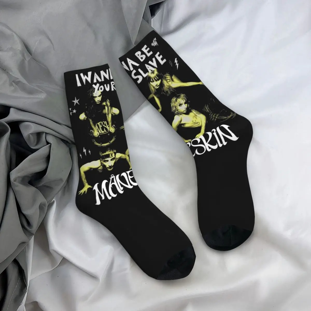 Maneskin Socks - Maneskin Casual I Wanna Be Your Slave Maneskin Socks 3 - Maneskin Shop Maneskin Socks - Maneskin Casual I Wanna Be Your Slave Maneskin Socks - Image 3