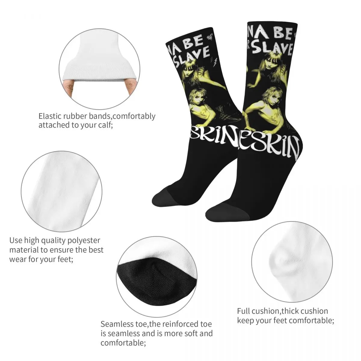 Maneskin Socks - Maneskin Casual I Wanna Be Your Slave Maneskin Socks 2 - Maneskin Shop Maneskin Socks - Maneskin Casual I Wanna Be Your Slave Maneskin Socks - Image 2