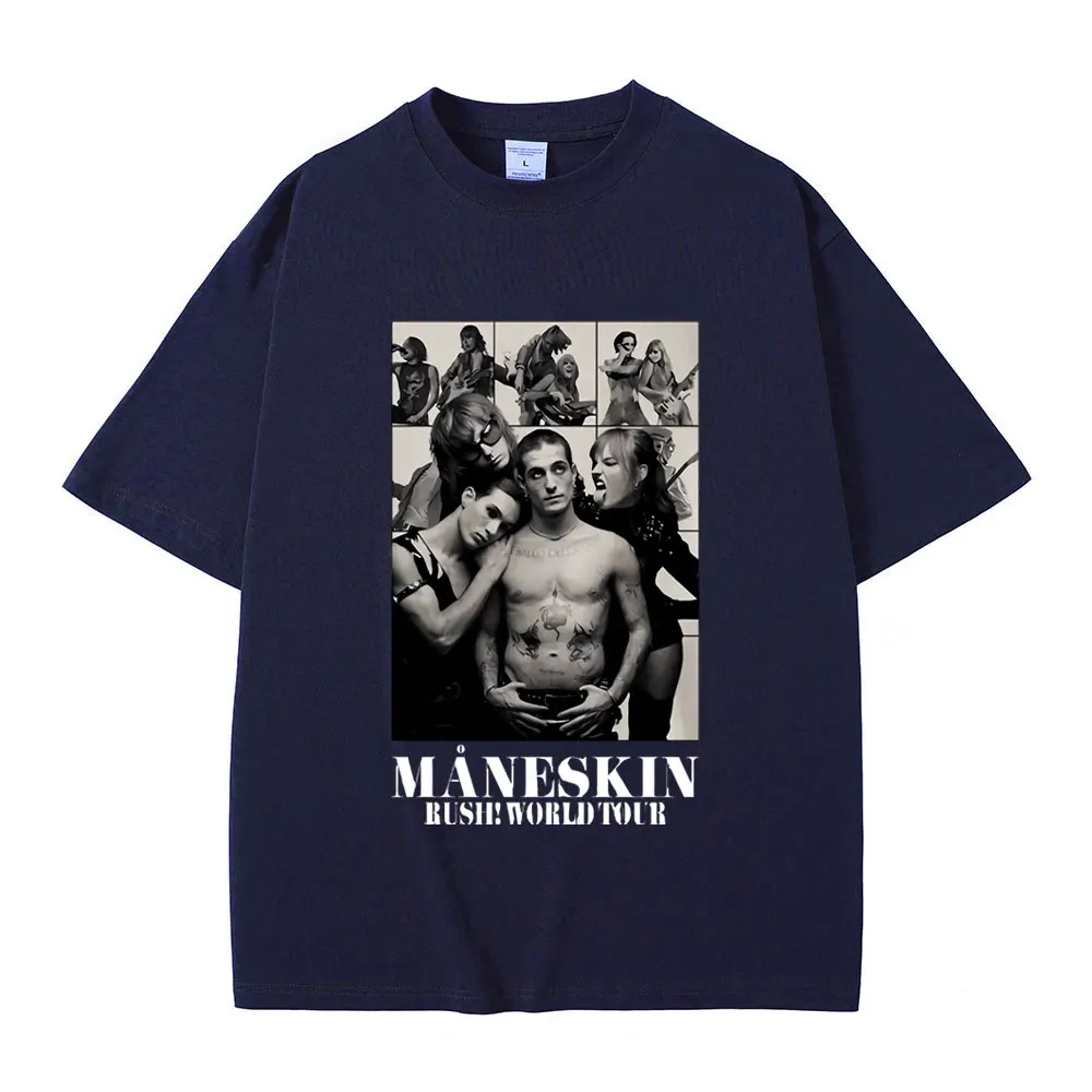 Italian Rock Band Maneskin Rush World Tour Graphic T-shirt 4 - Maneskin Shop Italian Rock Band Maneskin Rush World Tour Graphic T-shirt - Image 4