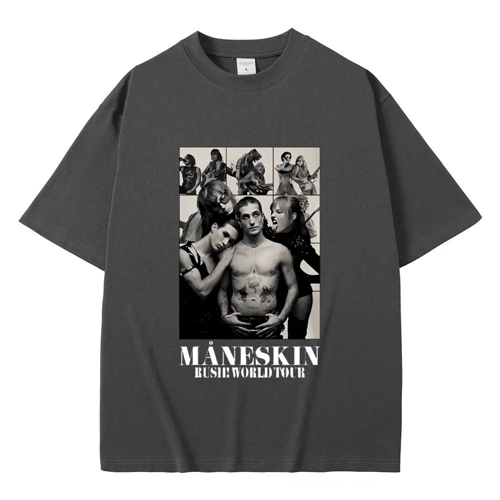 Italian Rock Band Maneskin Rush World Tour Graphic T-shirt 3 - Maneskin Shop Italian Rock Band Maneskin Rush World Tour Graphic T-shirt - Image 3