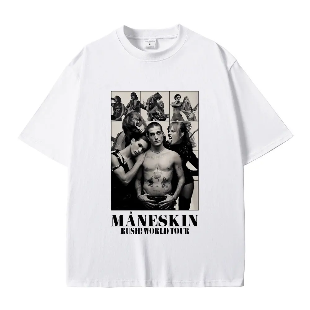 Italian Rock Band Maneskin Rush World Tour Graphic T-shirt 2 - Maneskin Shop Italian Rock Band Maneskin Rush World Tour Graphic T-shirt - Image 2