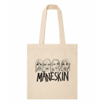 Maneskin Bags – Doodle Faces Natural HTCT2406 Tote Bag