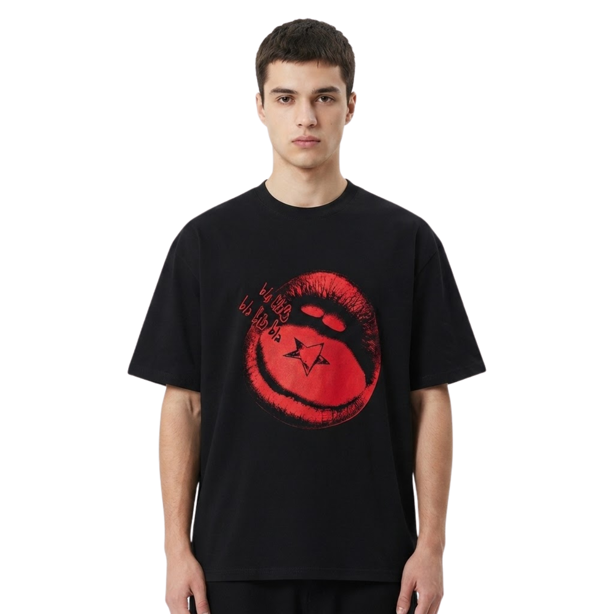 Maneskin BLA BLA BLA HTCT0608 Maneskin T-Shirt 3 - Maneskin Shop Maneskin BLA BLA BLA HTCT0608 Maneskin T-Shirt - Image 3