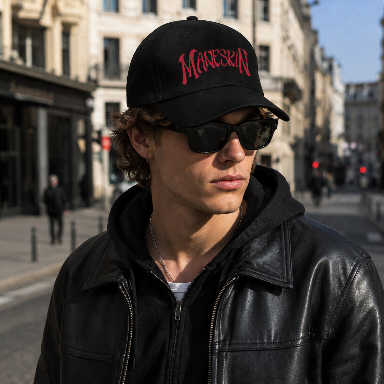 Måneskin Logo Custom HTCT0608 Maneskin Hats & Caps 4 - Maneskin Shop Måneskin Logo Custom HTCT0608 Maneskin Hats & Caps - Image 4